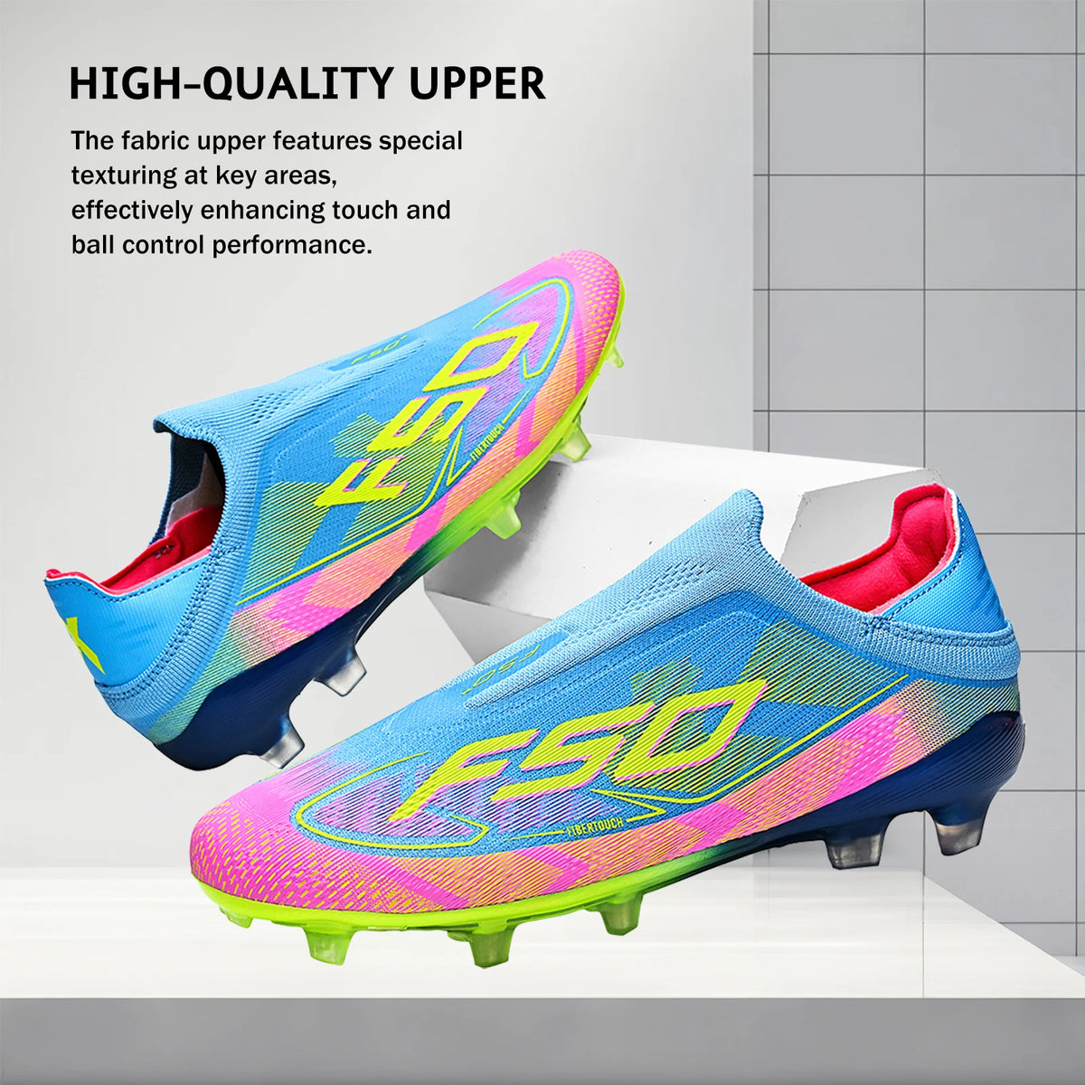 Ultra Light AG FG Football Shoes Sweat-proof PU Fabric Wear-resistant TPU Sole Snug Fit Unisex Natural Grass Practice Sneakers