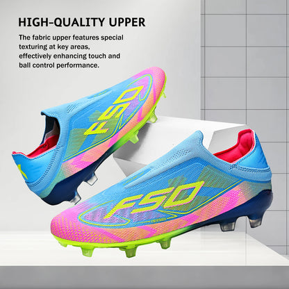 Ultra Light AG FG Football Shoes Sweat-proof PU Fabric Wear-resistant TPU Sole Snug Fit Unisex Natural Grass Practice Sneakers