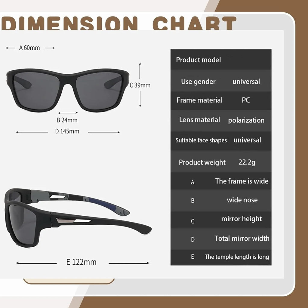 Polarized Fishing Sunglasses UV400, Anti-glare Eyewear for Men Women