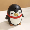 Automatic Push-Out Toothpick Dispenser - Cute Penguin-Shaped Portable Toothpick Holder Plastic Case Adults Penguin Design