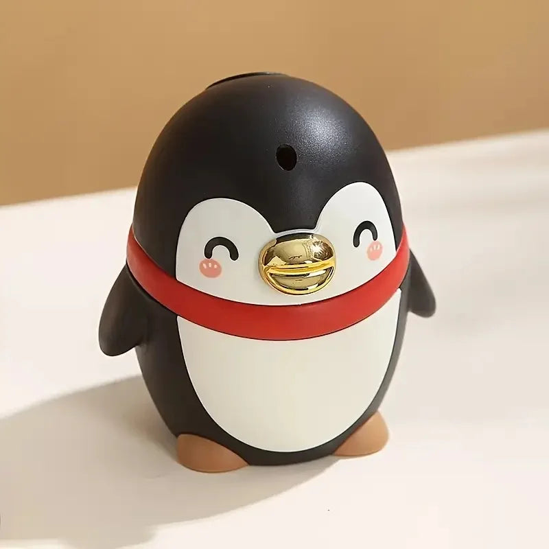 Automatic Push-Out Toothpick Dispenser - Cute Penguin-Shaped Portable Toothpick Holder Plastic Case Adults Penguin Design