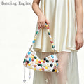 Women's PU Leather Stone Embellished Clutch Shoulder Bag – Wedding & Party, 2 Colors