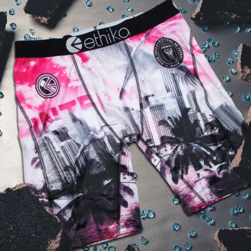 ETHIKA 1Pcs Men Underwear Boxers Breathable Mesh Crotch Man Underpants Plus Size Mens Panties L-3XL Printed Men's Boxers Briefs