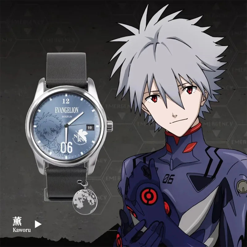 Original BANDAI NEON GENESIS EVANGELION Time Completion Plan Series Watch Blind Box Anime Character Model Toys Gifts