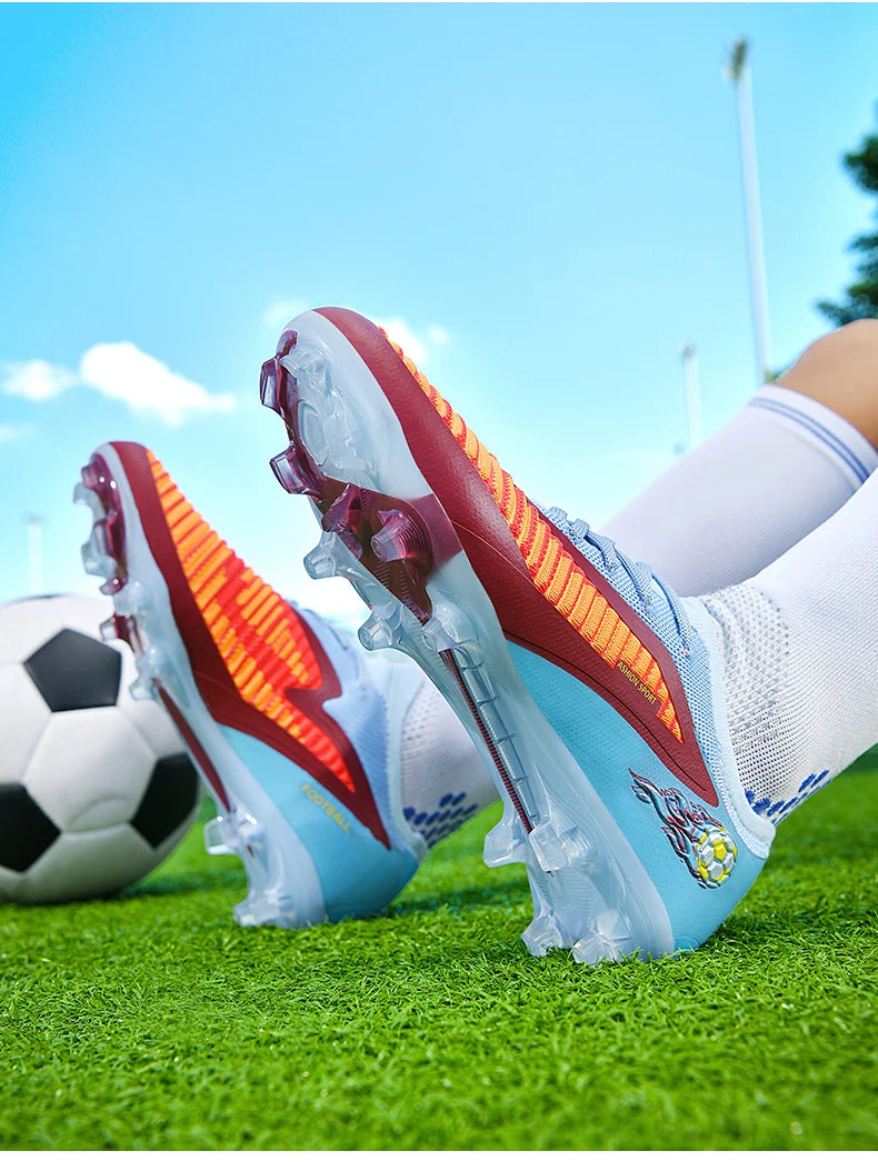 New Men Soccer Shoes Outdoor Sport Boys Football Boots Breathable Match Comfortable Long Spikes Training Cleats Adult Non Slip