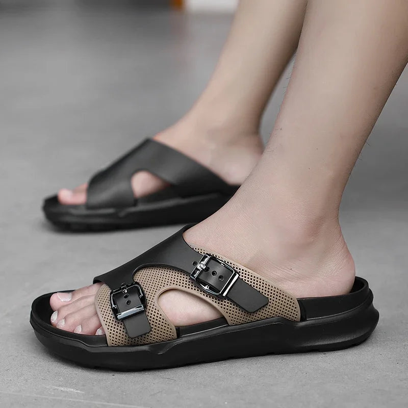 Summer Men Casual Sandals Outdoor Climbing Classic Roman Leather Beach Comfortable Trekking Hiking Fishing Fashion Slippers