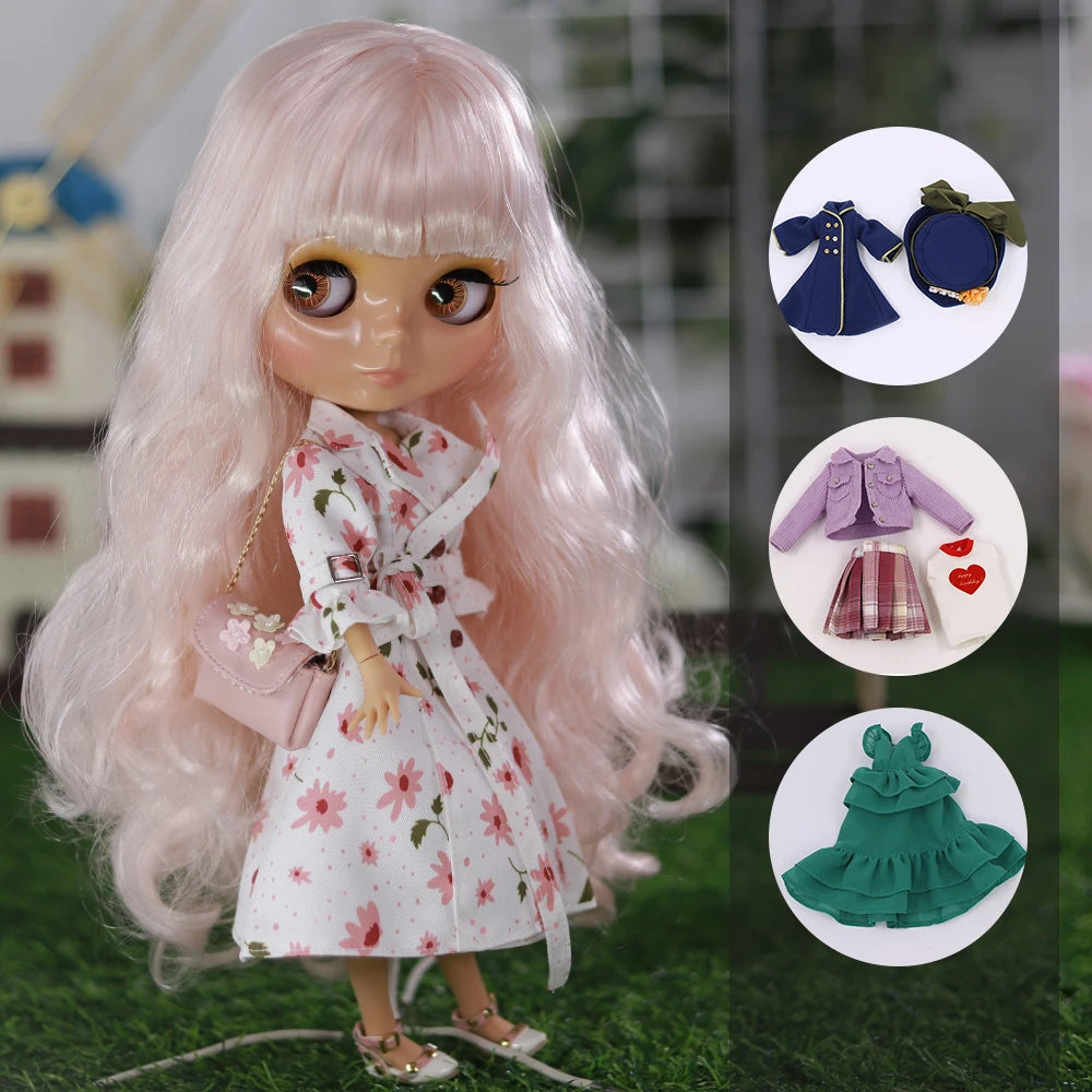 ICY DBS Blyth doll joint body temperament dress casual sports skirt toy anime set