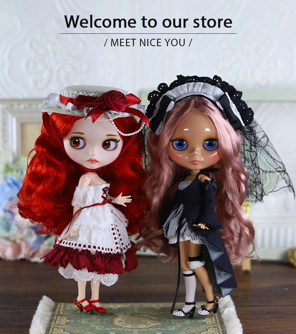 ICY DBS Blyth doll White Skin Glossy face Matte face Joint body with hand set A&B 1/6 bjd suitable diy makeup Special price
