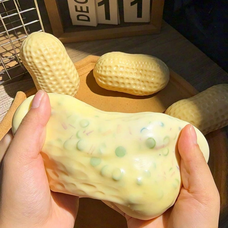 Crunchy Cheese Moldable Stress Ball Squishy Toy No Rebound Crispy Peanuts Stress Ball Fidget Toy ASMR Sensory Stress Relief Toys