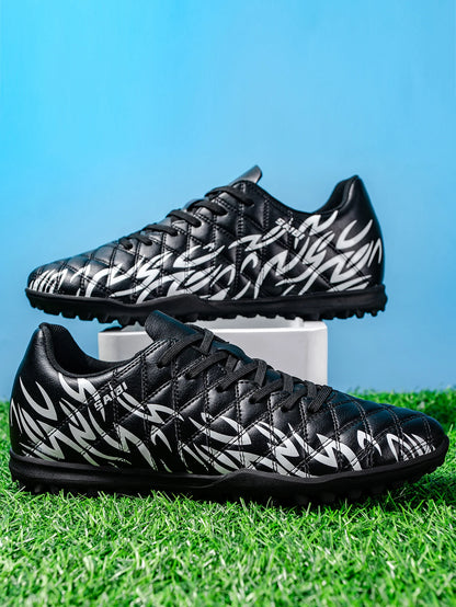 Professional Men TF Football Cleats Shock Absorbing PU Upper Durable Rubber Turf Sole For Adult Grass Field Soccer Games
