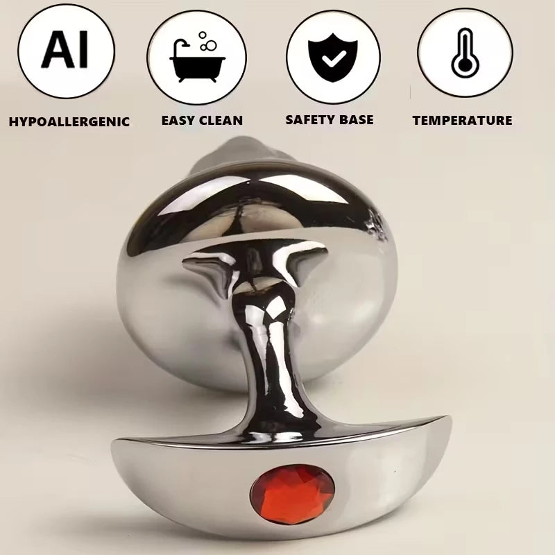 Metal Anal Plug for Women Butt Plug Men Prostate Massager Female Masturbator Clitoris Stimulator Adult Sex Toy for Women Men Gay