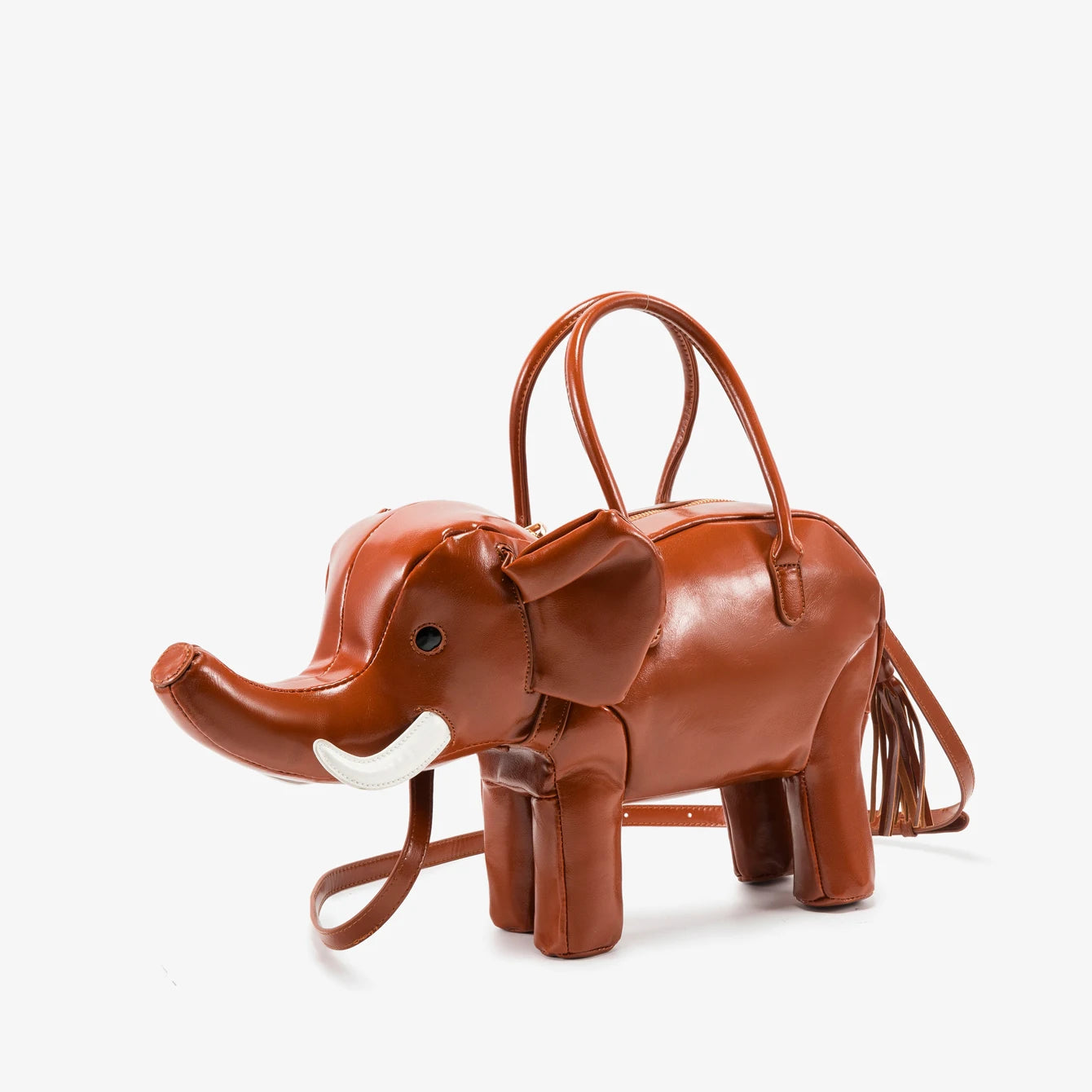 Women's Rhino-Shaped Faux Leather Shoulder Bag – Novelty Handbag, 6 Colors - TRYSHOPPY