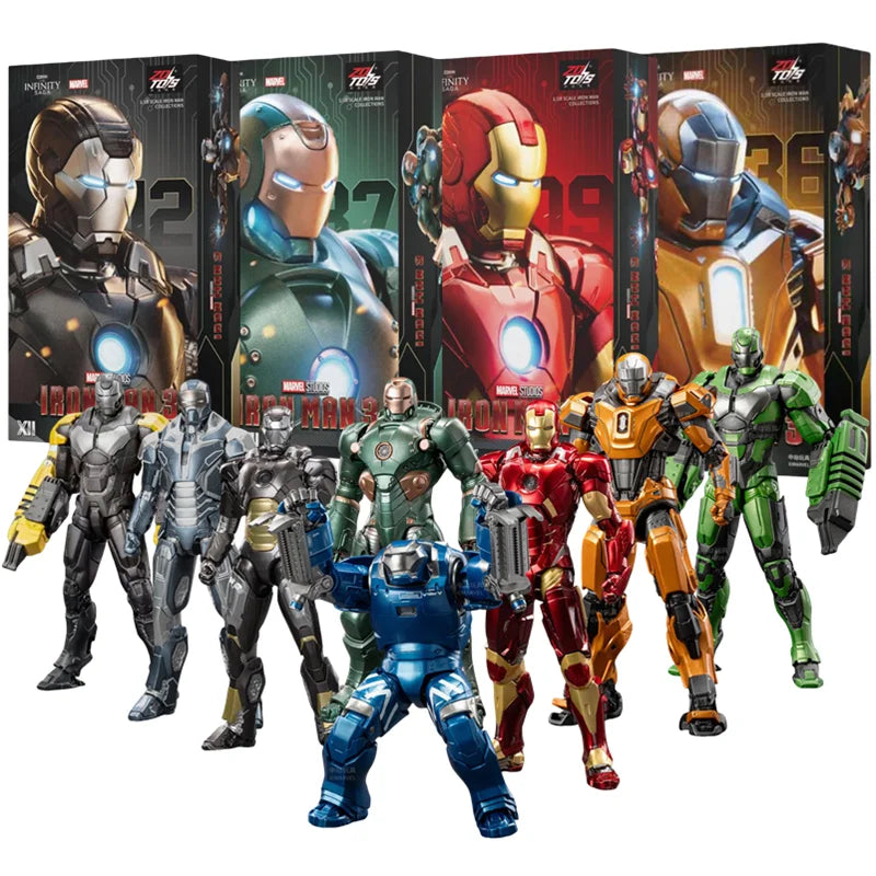 ZD Toys Iron Man MK35 Red Snapper Action Figure Iron Man Mk41 Mk47 Tank MK24 MK22 1/10 Scale Iron Man Collections Gift