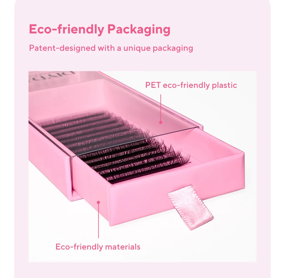 DIYDAY U-shaped Eyelash Extension Easy to Apply 3D Volume False Lashes Natural Wispy U YY Shape Faux Mink Eyelashes for Makeup