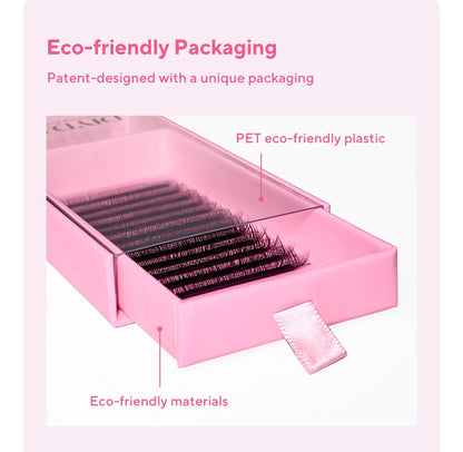 DIYDAY U-shaped Eyelash Extension Easy to Apply 3D Volume False Lashes Natural Wispy U YY Shape Faux Mink Eyelashes for Makeup