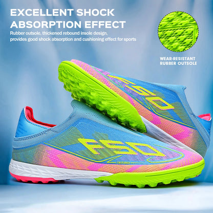Cost-effective TF Football Boots PU Blend Upper Dense Rubber Stud Anti-slip Durable Budget Turf Football Footwear