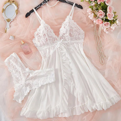 Women's Lace V-Neck Slip Nightdress