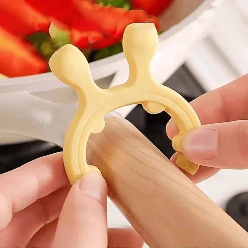 Deer Ear Pot Rack - Heat-Resistant Silicone Kitchen Utensil Holder with Non-Slip Handle, Durable Suitable for Large/Small Pots