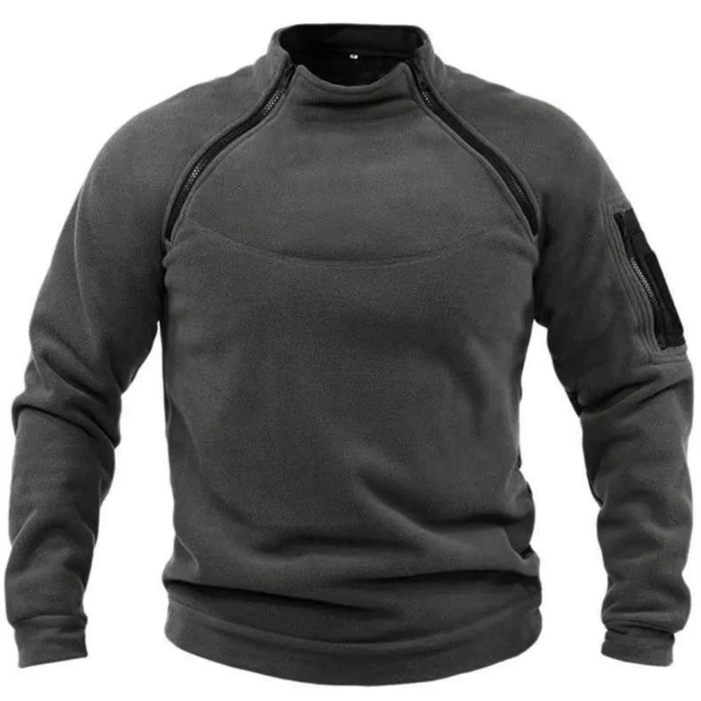 Men's Stand-Collar Fleece Sweatshirt