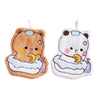 Kawaii Cartoon Bubu Dudu Hand Towel Double Layer Thick Absorbent Coral Fleece Hanging Towel Cute Cartoon Towel for Home Towel