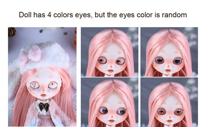 ICY DBS Blyth 1/6 Doll Hand Painted Set Cute Bunny Frosted Face Doll Set SD