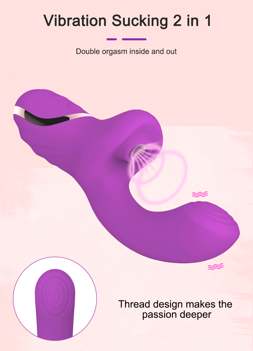 Vibrator For Women 2 In 1 Clitoral Sucking Clitoris Stimulator G-Spot Powerful Vibro Dildo Wand Female Clit Sucker Adult Sex Toy