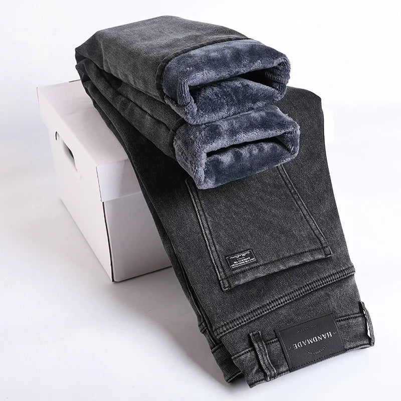 Men's Fleece-Lined Stretch Jeans