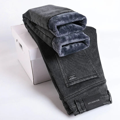 Men's Fleece-Lined Stretch Jeans