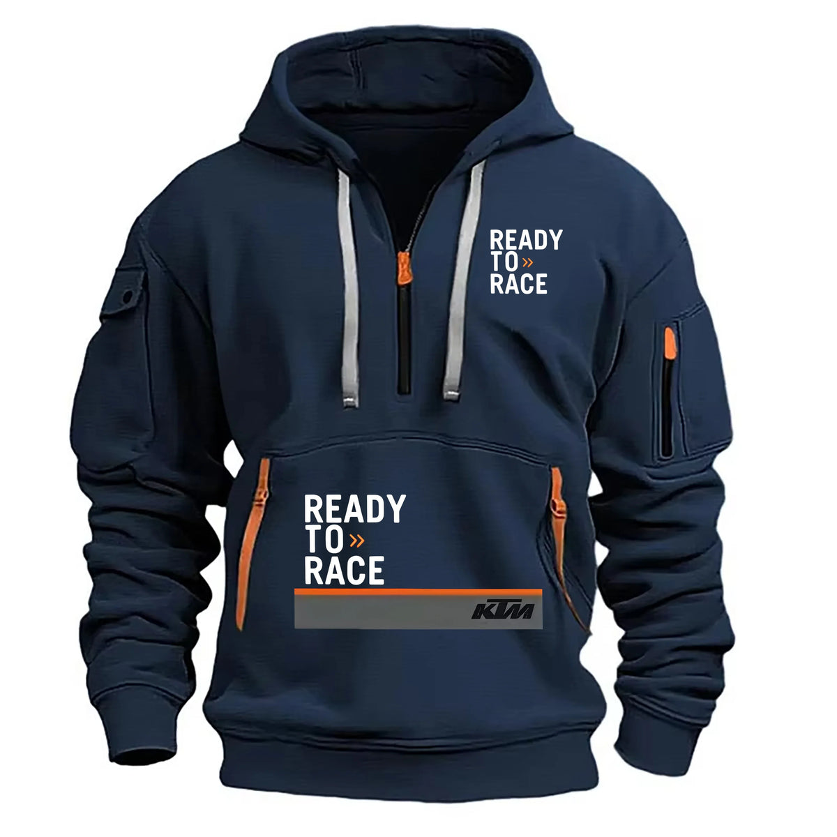 Men's Ready To Race Motorcycle Racing Hoodie KTM Style Motocross Hooded Sweatshirt Casual Streetwear Sports Pullover Jacket