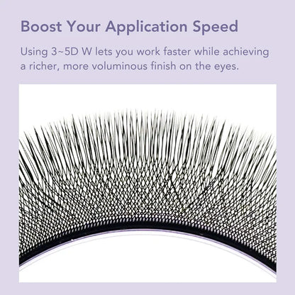 DIYDAY L / LU(M) / N 3D 4D 5D W Shape Eyelash Extension W Style Faux Mink Eyelashes Premade Volume Fan Lashes Supplies