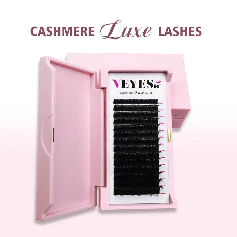 VEYESINC Cashmere Lashes Luxe  Eyelash Extensions Veyelash Faux Mink Individual Volume Soft Natural for Makeup