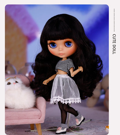 ICY DBS Blyth Doll BJD Joint Body tan Skin Matte Face New face Set Doll 1/6 30cm Gift Anime SD