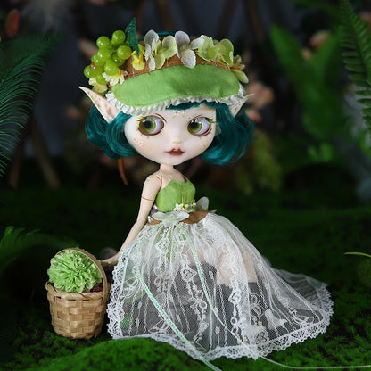 ICY DBS Blyth 1/6 Doll Elf Ear Hand-painted Set Doll Long Eyelash Sleep Doll White Skin Set Gift Toy SD