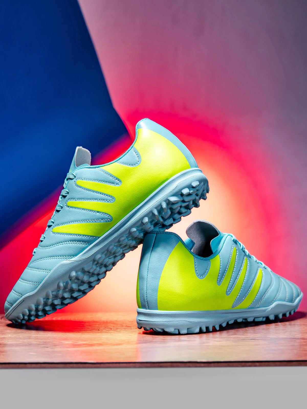 Breathable TF Turf Soccer Cleats Non-Slip Wear-Resistant Strong Grip Ankle Support Stable Lightweight Flexible