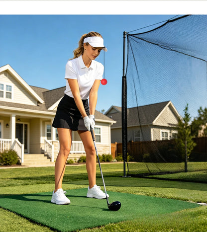 PGM Golf Head Training Ball Stability Improves Hitting Accuracy and Prevents Lateral Movement. Beginner's Trainer JZQ041