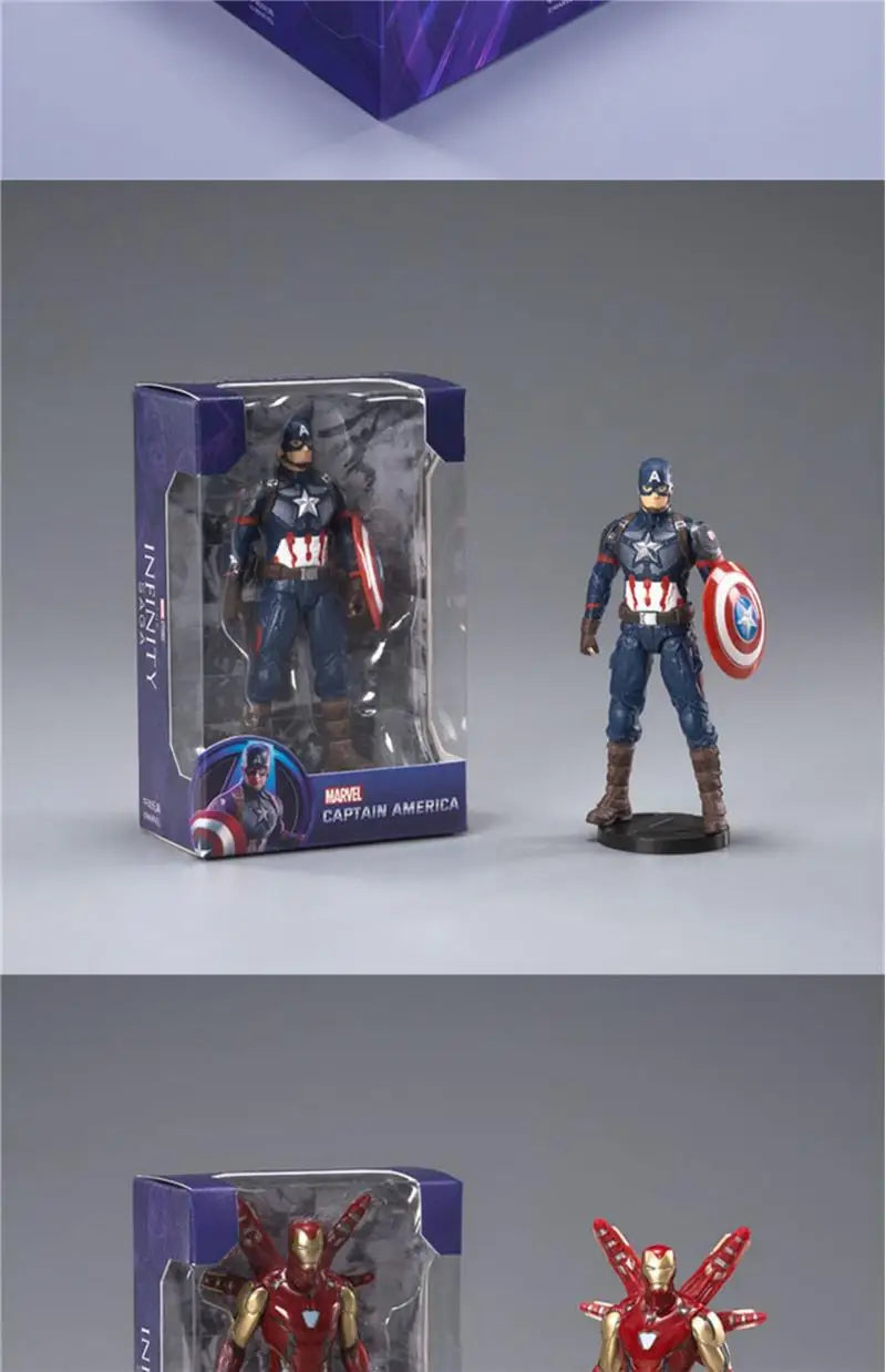ZD Toys Avengers Legends Iron Man Spider Man Thor Captain America Thanos Hulk War Machine Action Figures Gif