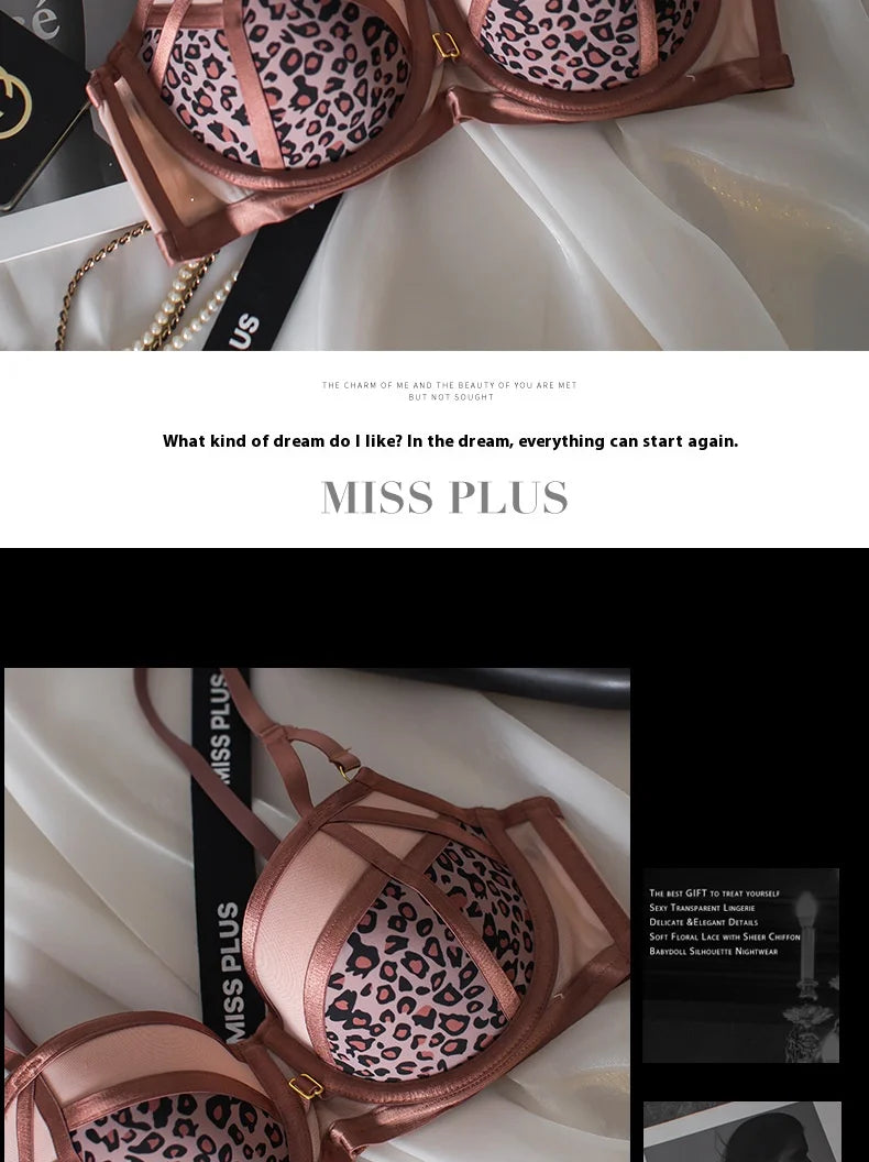 Women's Leopard Print Bra Set