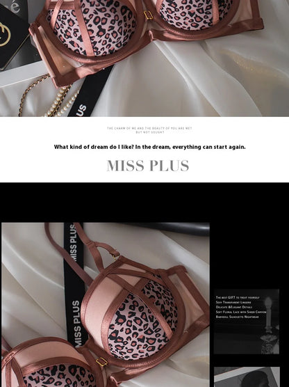 Women's Leopard Print Bra Set