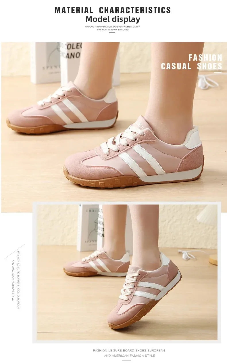 Adidas Women's Retro Sport Shoes Comfortable Flat Bottom Casual Shoes Soft Sole Unisex Spring Summer New Style Dequn Shoes
