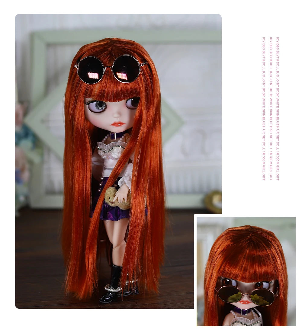 ICY DBS Blyth doll White Skin Glossy face Matte face Joint body with hand set A&B 1/6 bjd suitable diy makeup Special price