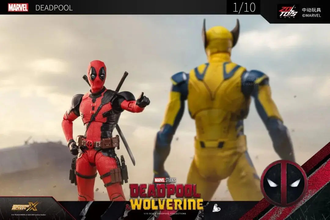 ZD Toys Deadpool & Wolverine Action Figure Deadpool 3 Movie Figure Toy Deadpool & Friend Collection Mode Statue Christmas Toys