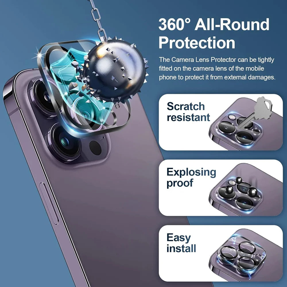HD Screen Protection For iPhone 16 15 17 14 13 12 11 Pro Max Tempered Glass iPhone 15 Pro Camera Lens Film iPhone 16 Plus 13 Min