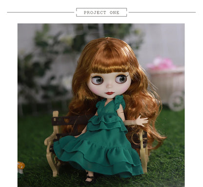 ICY DBS Blyth doll joint body temperament dress casual sports skirt toy anime set