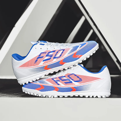 Ultra Light Adult TF Soccer Shoes Sweat-proof PU Fabric Wear-resistant Rubber Sole Snug Fit Unisex Turf Practice Sneakers