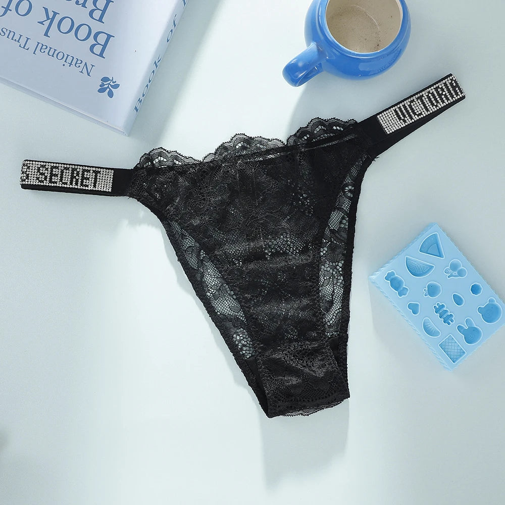 Women's Eyelash Lace Thong Panty