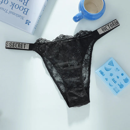 Women's Eyelash Lace Thong Panty