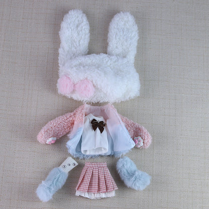 ICY DBS Blyth Plush Costume Girl BJD Animation Toys Cute Rabbit Set Girl Gift