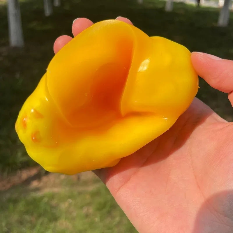 Caramel Pudding Crunchy Moldable Stress Ball Fidget Toy Crispy Squeeze Ball Round Blocks Filled ASMR Anti Stress Toys for Adults