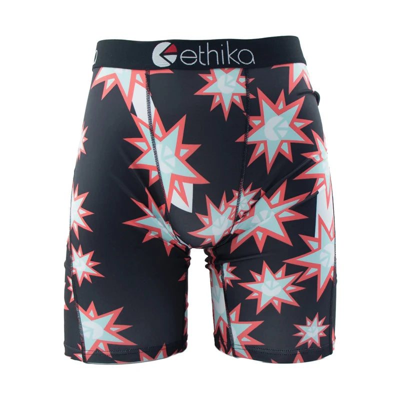 ETHIKA Men Underwear Boxers 1Pcs Breathable Mesh Crotch Man Swimming Underpants Plus Size L-3XL Mens Panties Men's Boxers Briefs