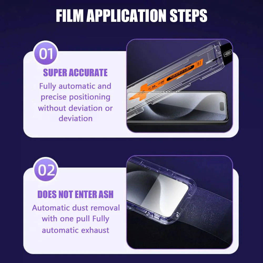 Oleophobic Coating Dust Free Installation Privacy Screen Protector For iPhone 17 Pro Max 18 16 15 13 14 Pro 11 12 16e Mini SE XR